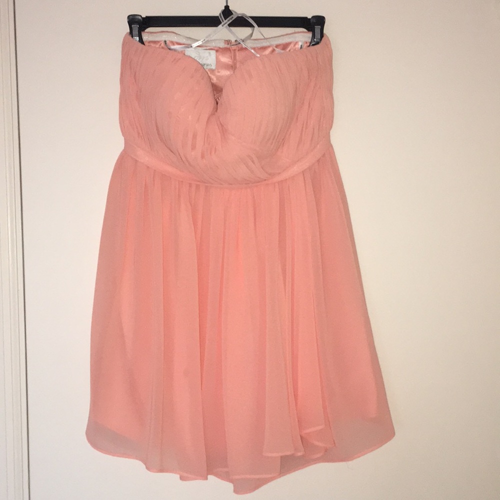 Coral Strapless Dress
